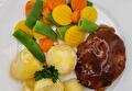 Gekookte aardappelen, Romanomix, Rollade Metschijf en Braadjus