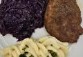 Aardappelpuree, Rode Kool met Appel, Zomerschijf en Braadjus