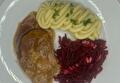 Aardappelpuree, Rode Bietjes, Hamlap, Braadjus
